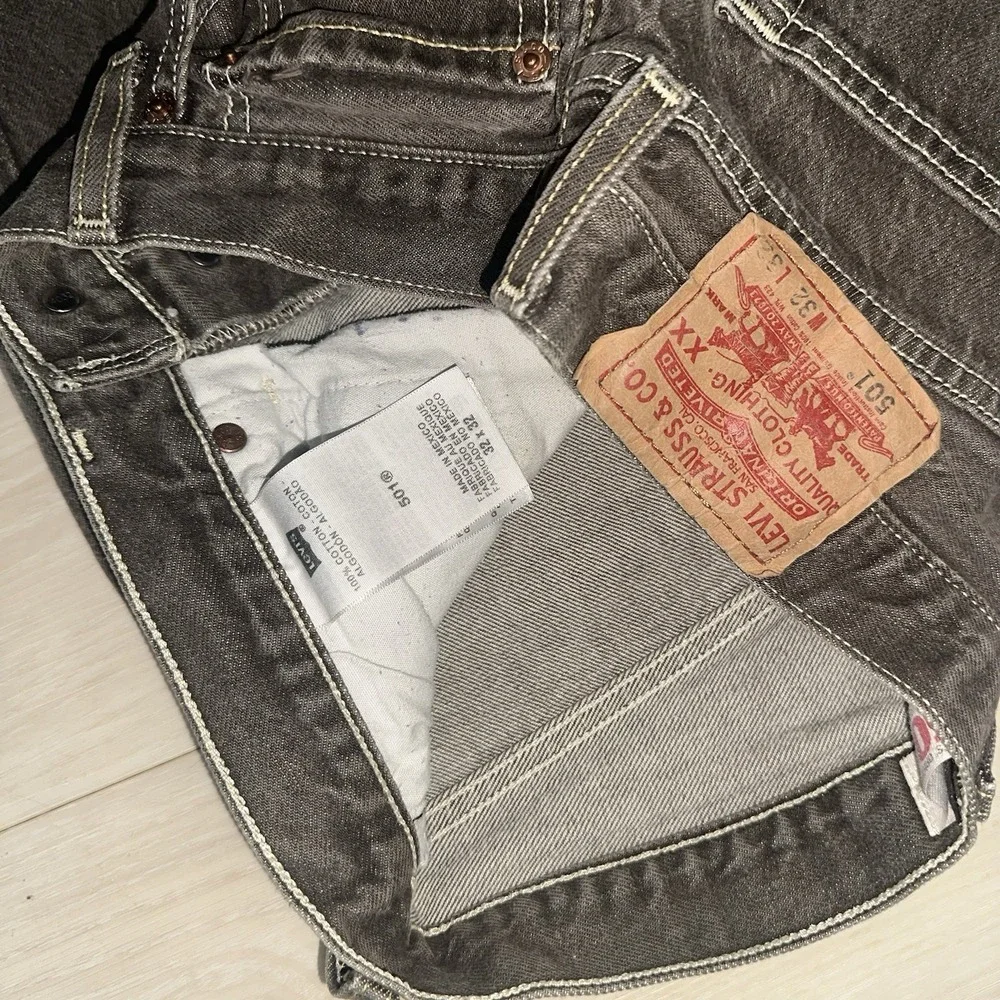 Vintage 90s Y2K Levi's 501 Brown‎ Denim Straight Leg Jeans Size 31x29 Faded